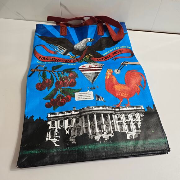 Trader Joe's WASHINGTON DC Regional Reusable Shopping Tote Bag - Picture 3 of 6